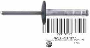 293150123 Seadoo OEM balck rivet