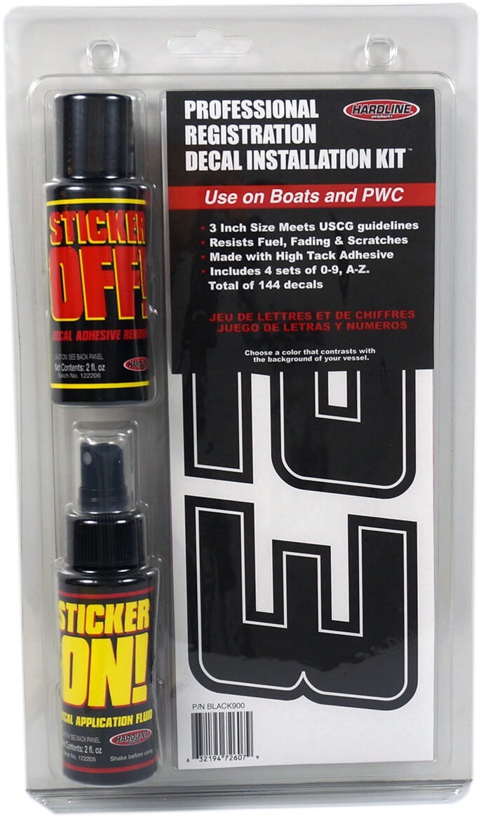 Registration Lettering Installation Kit - Black image 1