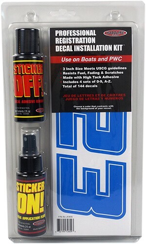 Registration Lettering Installation Kit - Blue image 1