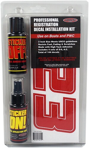 Registration Lettering Installation Kit - Red image 1